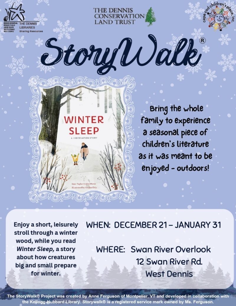 Winter Sleep StoryWalk Event Flyer