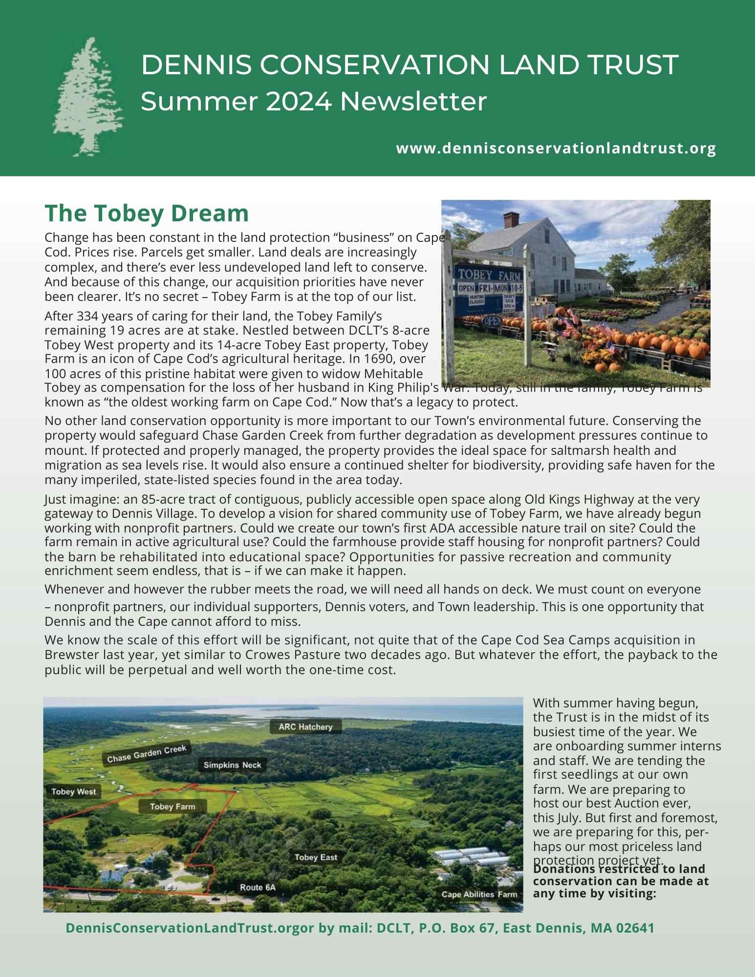 Dennis Conservation Land Trust Newsletter