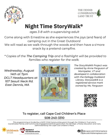 Night Time Story Walk flyer