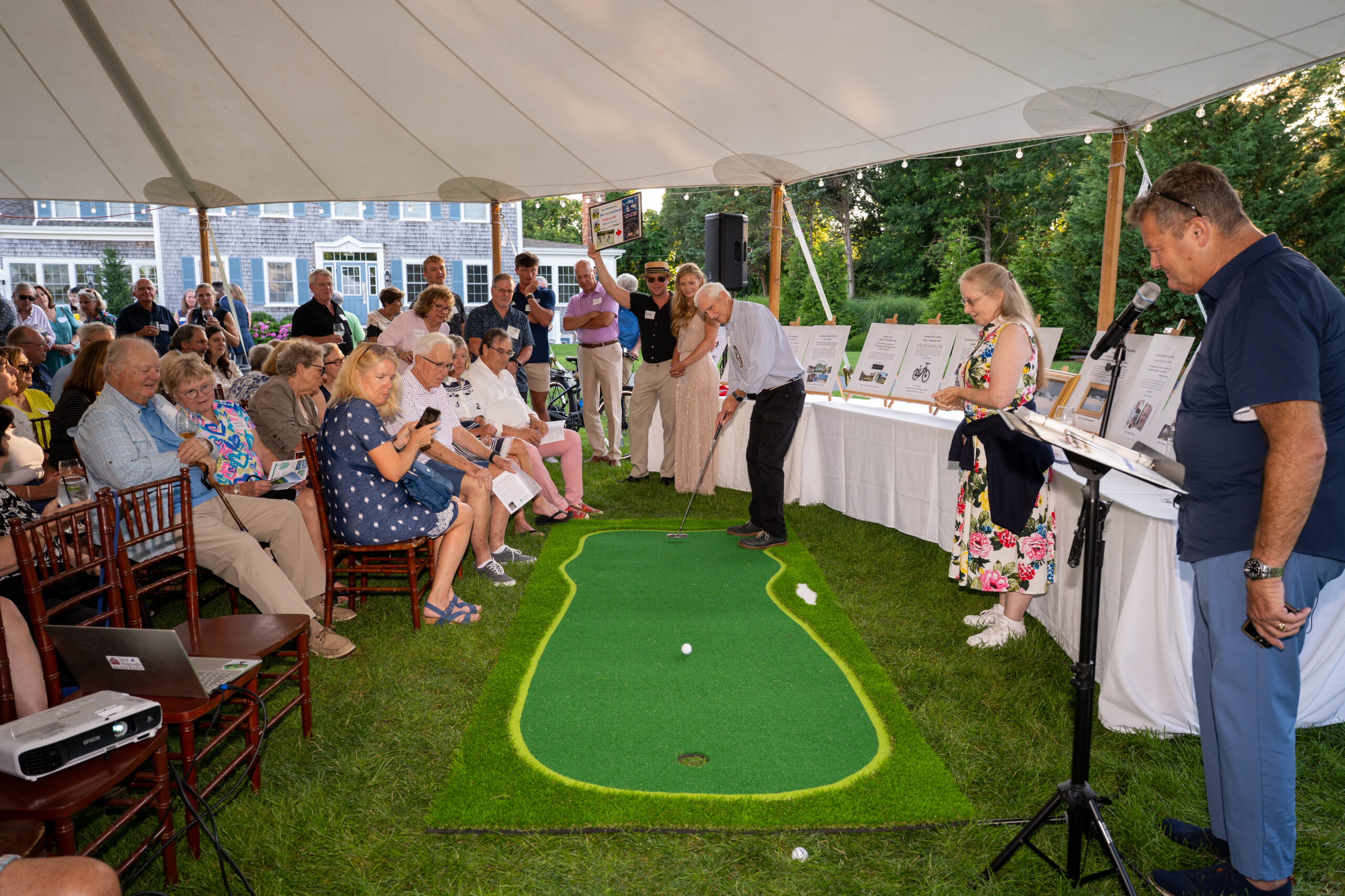 Guest play our popular wine ring toss game
